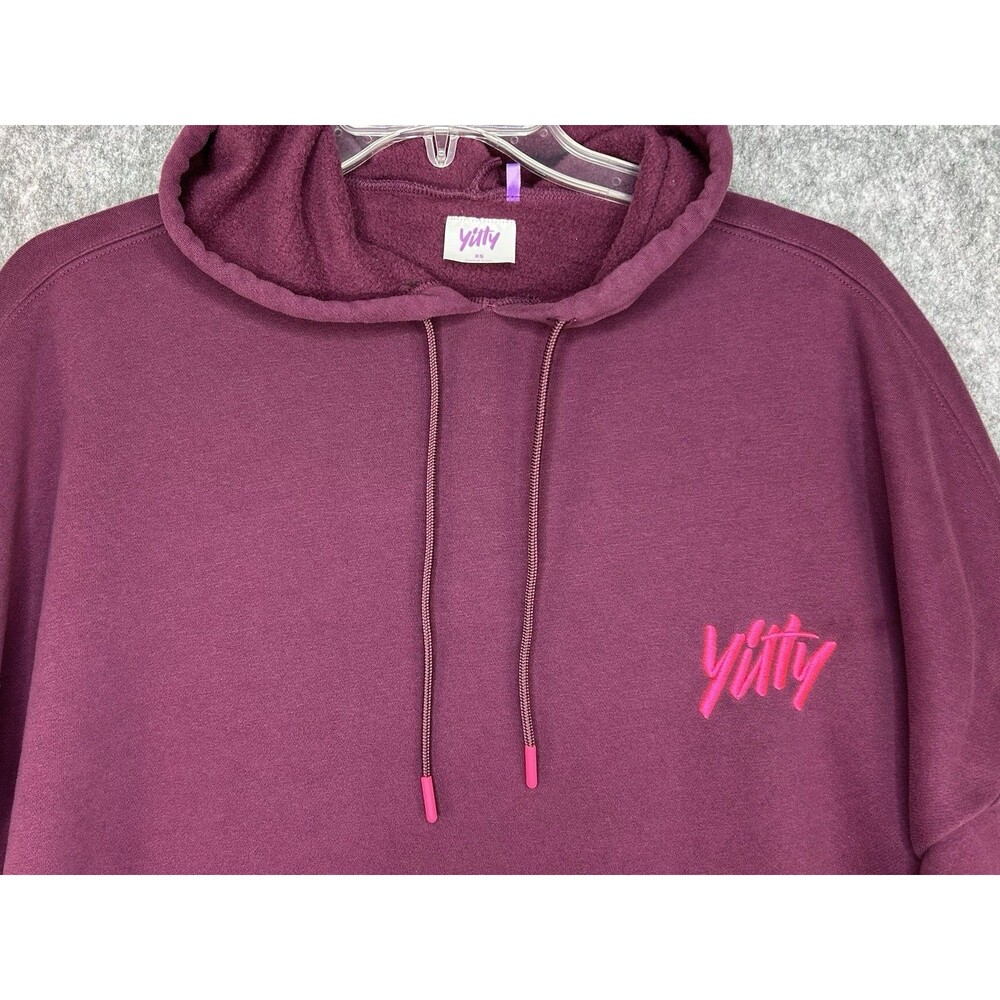Yitty Oversized Burgundy Red Hoodie Sweatshirt XS - Picture 2 of 10